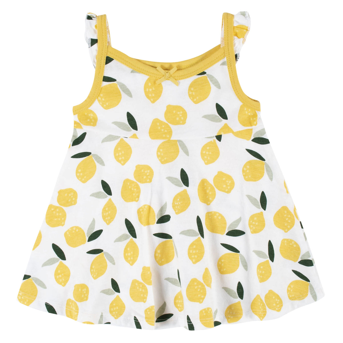 3-Piece Baby & Toddler Girls Lemon Squeeze Dress, Diaper Cover & Sun Hat Set-Gerber Childrenswear