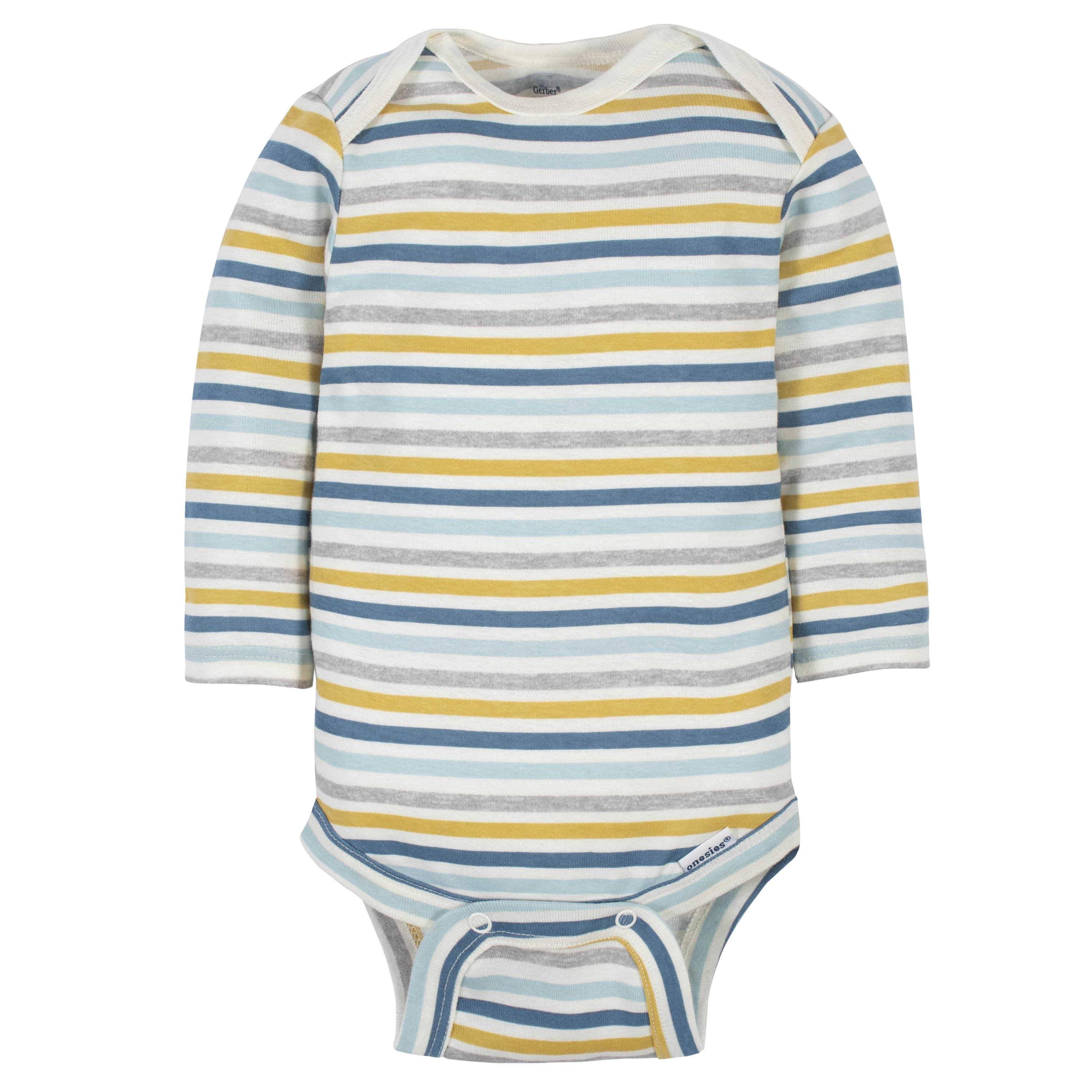 6-Pack Baby Boys Dinosaur Long Sleeve Onesies® Bodysuits-Gerber Childrenswear