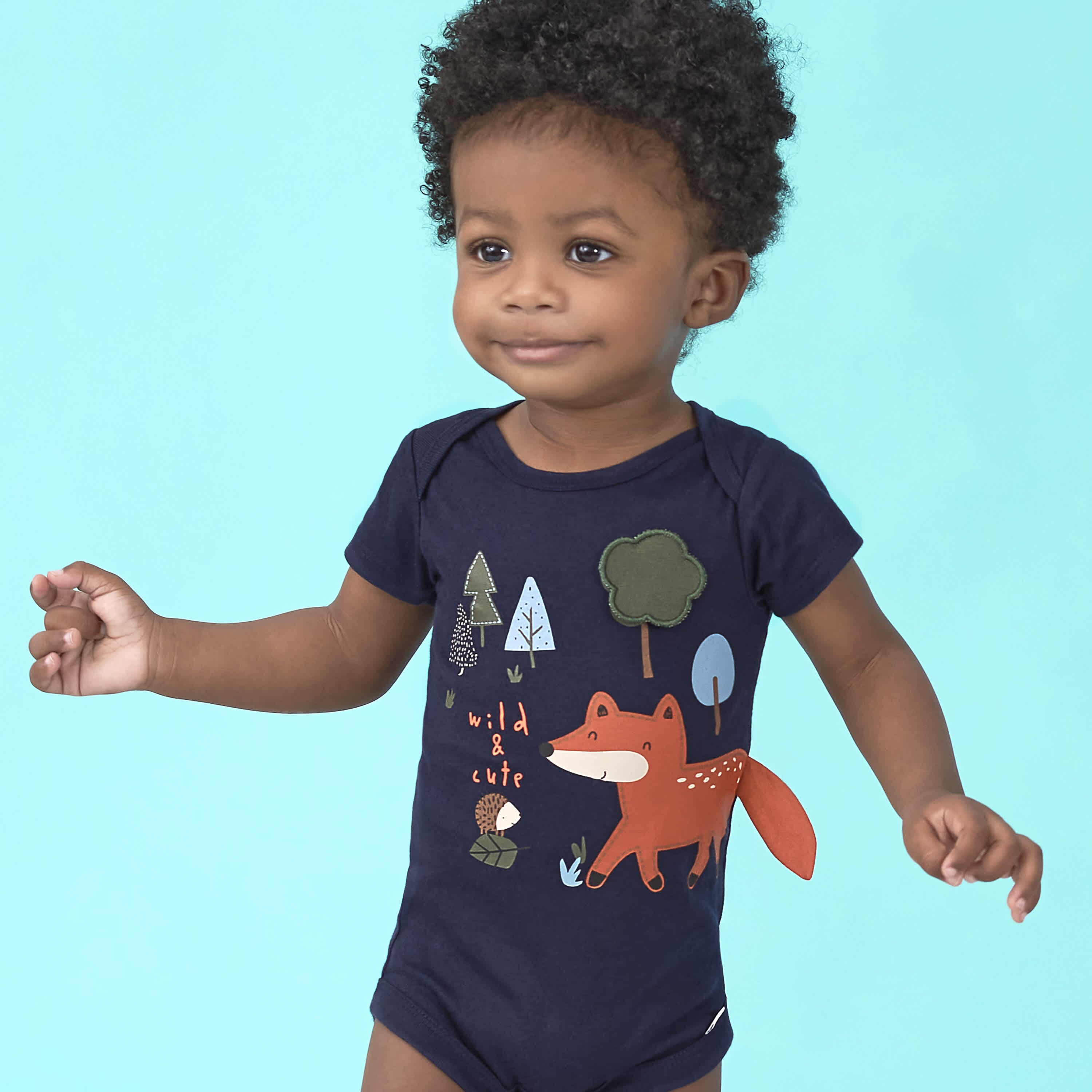 5-Pack Baby Boys Fox Short Sleeve Onesies® Bodysuits