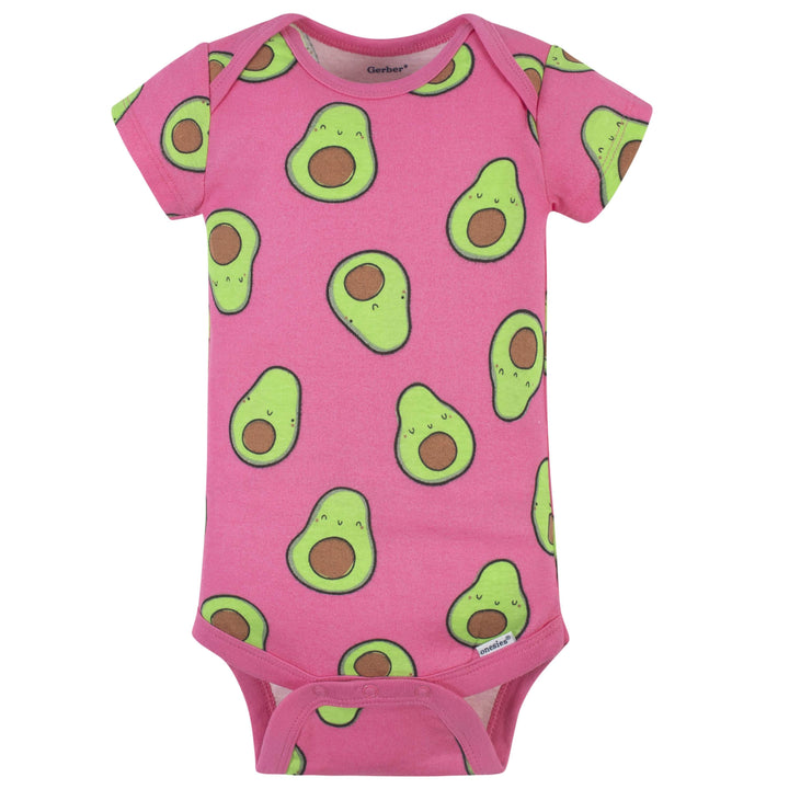 3-Pack Baby Pink Avocados Onesies® Bodysuits-Gerber Childrenswear