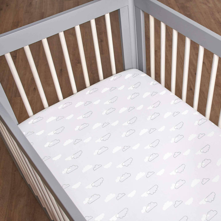3-Piece Baby Neutral Sparkle Fitted Crib Sheets & Crib Skirt Set-Gerber Childrenswear