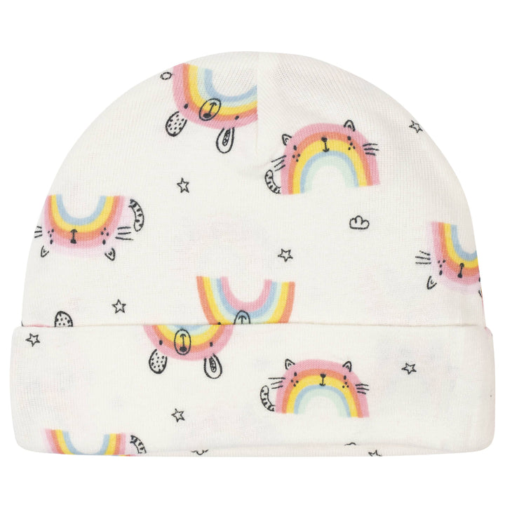 5-Pack Baby Girls Rainbow Caps-Gerber Childrenswear