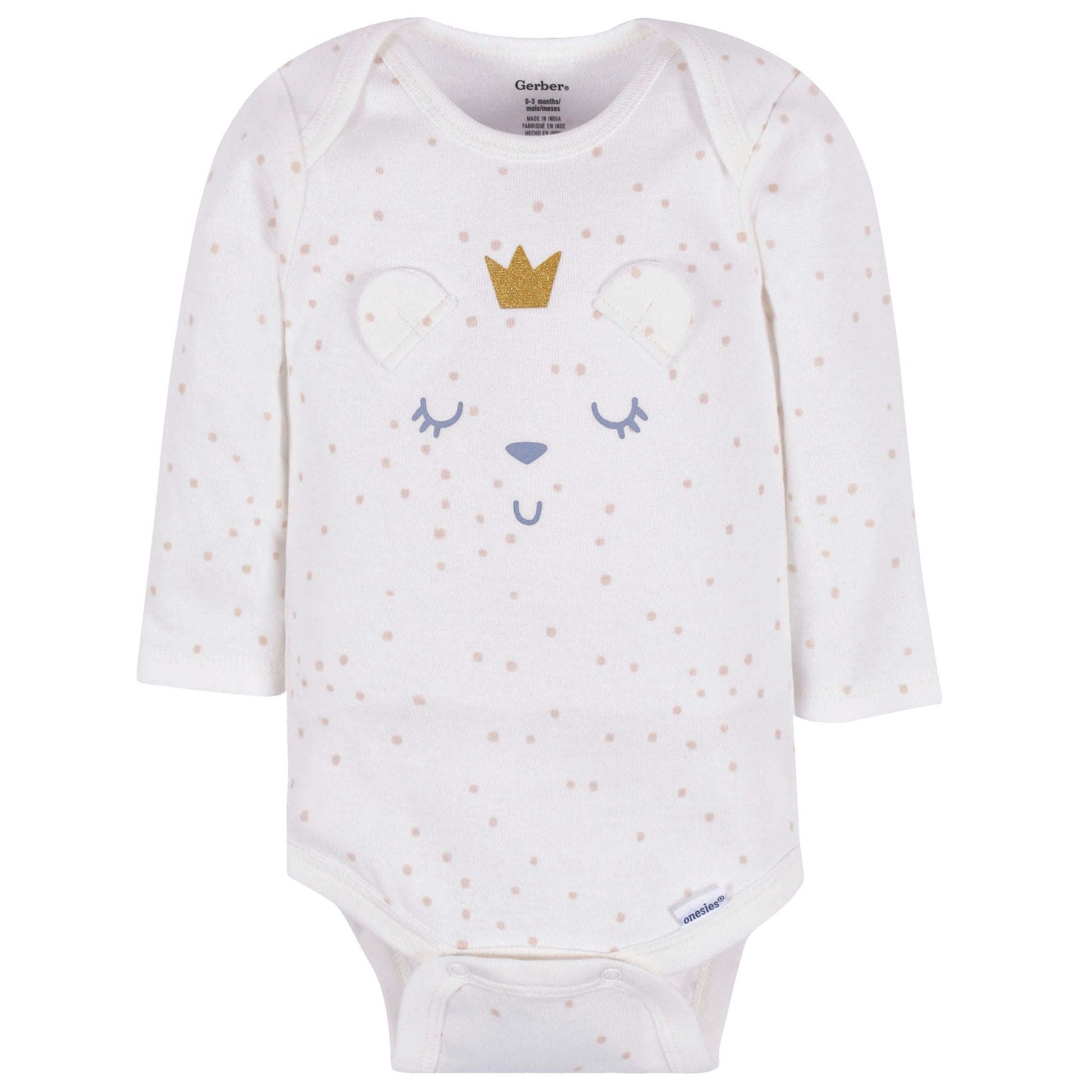 3-Pack Baby Girls Bear Fairy Long Sleeve Onesies® Bodysuits