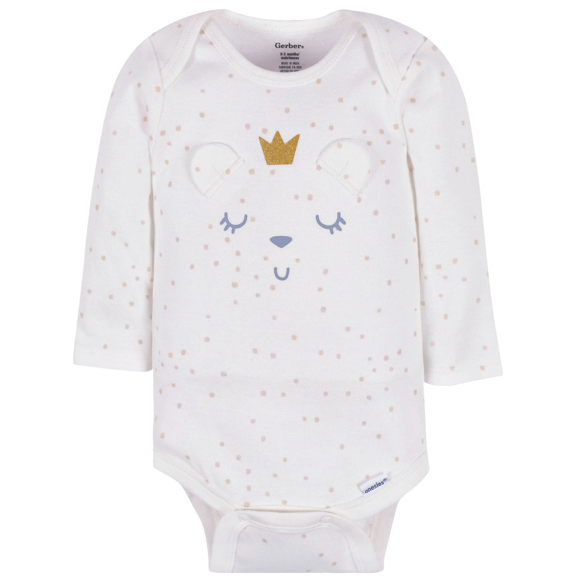 3-Pack Baby Girls Bear Fairy Long Sleeve Onesies® Bodysuits