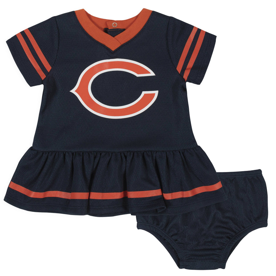 Chicago Bears Baby Girls Dress and Diaper Cover Set-Gerber Childrenswear