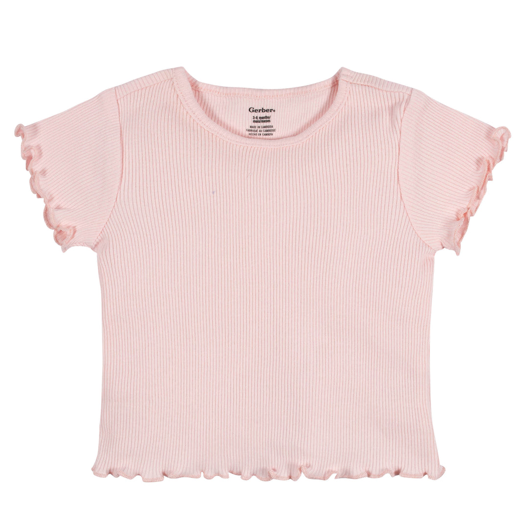 3-Pack Baby & Toddler Girls Sweet Florals Short Sleeve Tees-Gerber Childrenswear