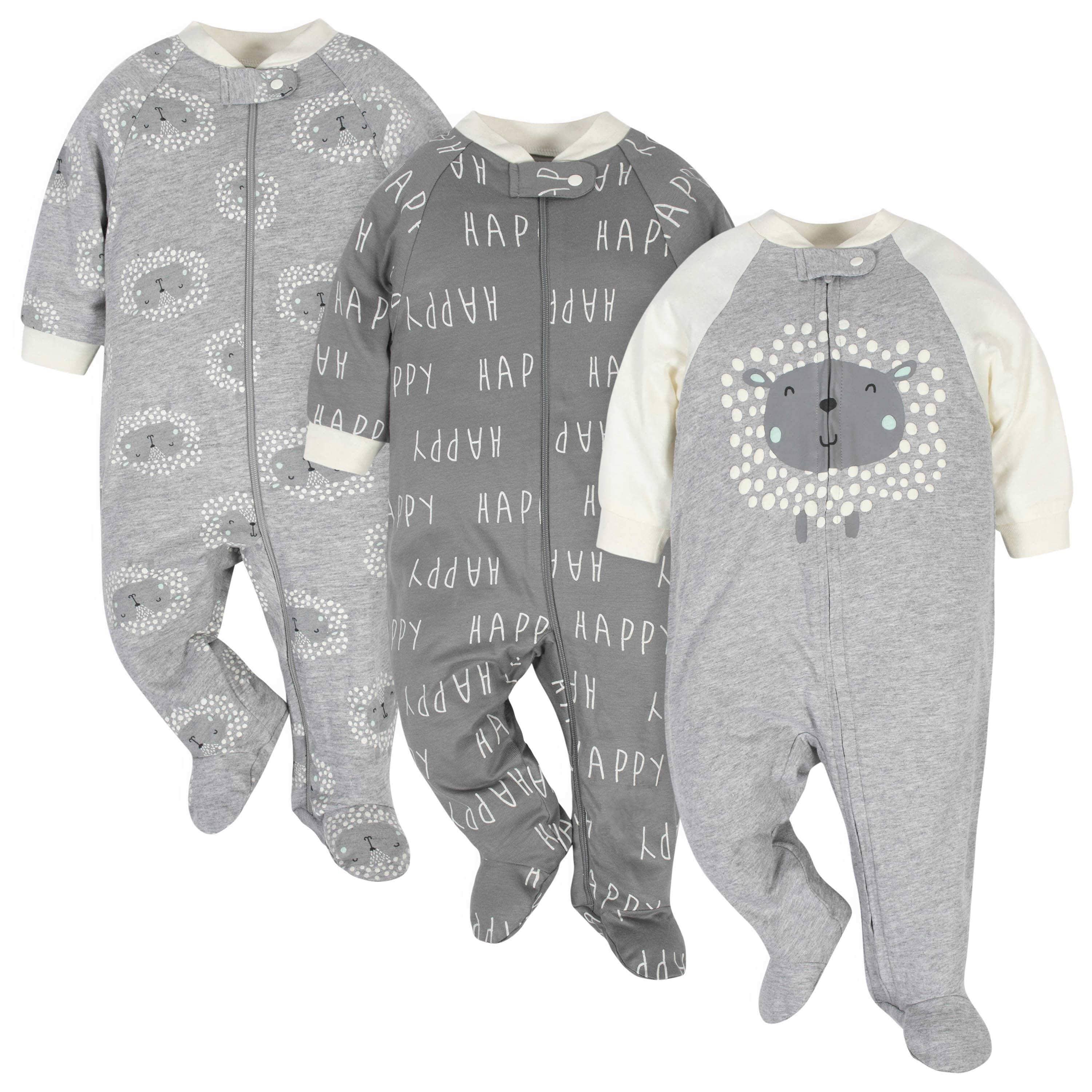 Gerber® Organic 3-Pack Baby Lamb Sleep N' Plays-Gerber Childrenswear