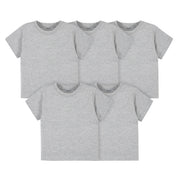 5-Pack Baby & Toddler Heather Grey Premium Short Sleeve Tees-Gerber Childrenswear