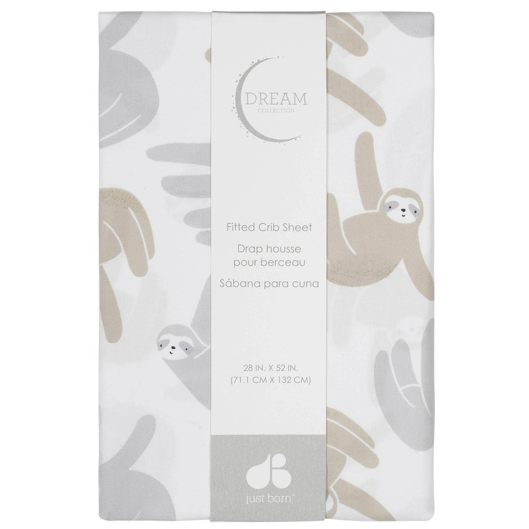 Neutral Sloth Ombre Printed Sheet-Gerber Childrenswear
