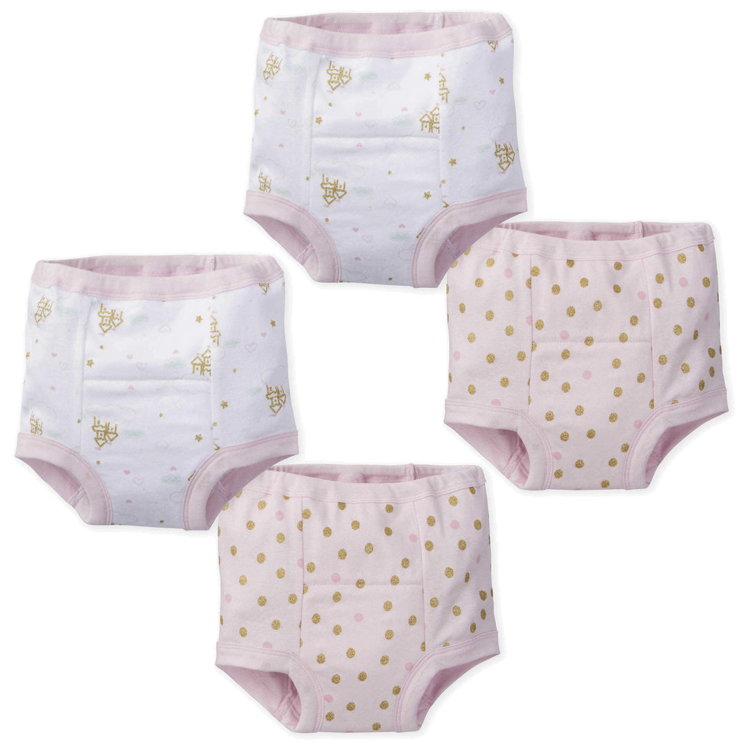4-Pack Baby Girls' Castle Training Pants