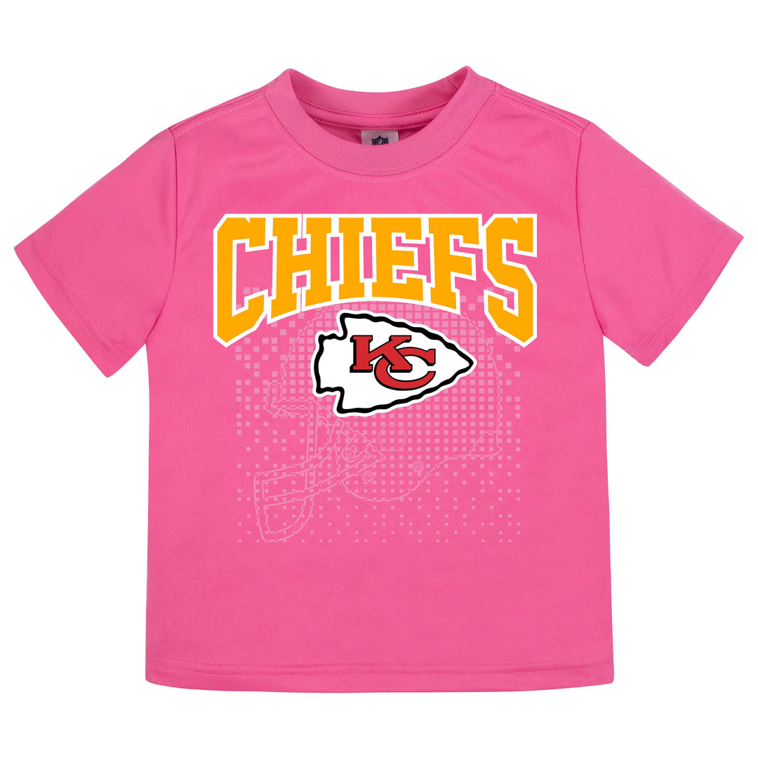 Kansas City Chiefs Girls Short Sleeve Tee Shirt-Gerber Childrenswear
