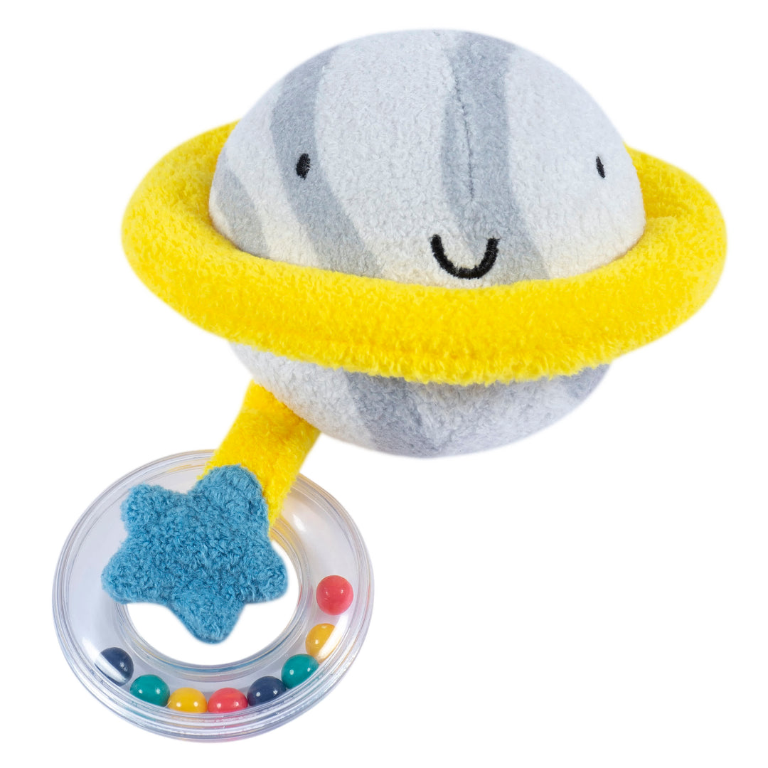 2-Piece Baby Boys Space Rattle and Teether Set
