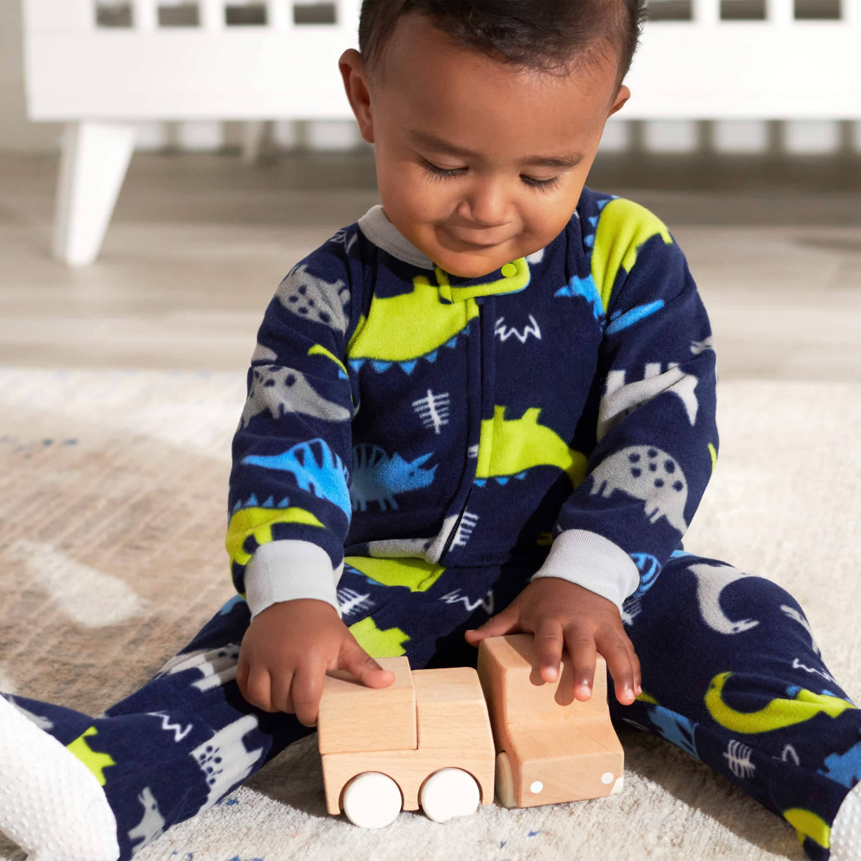 2-Pack Baby & Toddler Boys Dinos Fleece Pajamas-Gerber Childrenswear