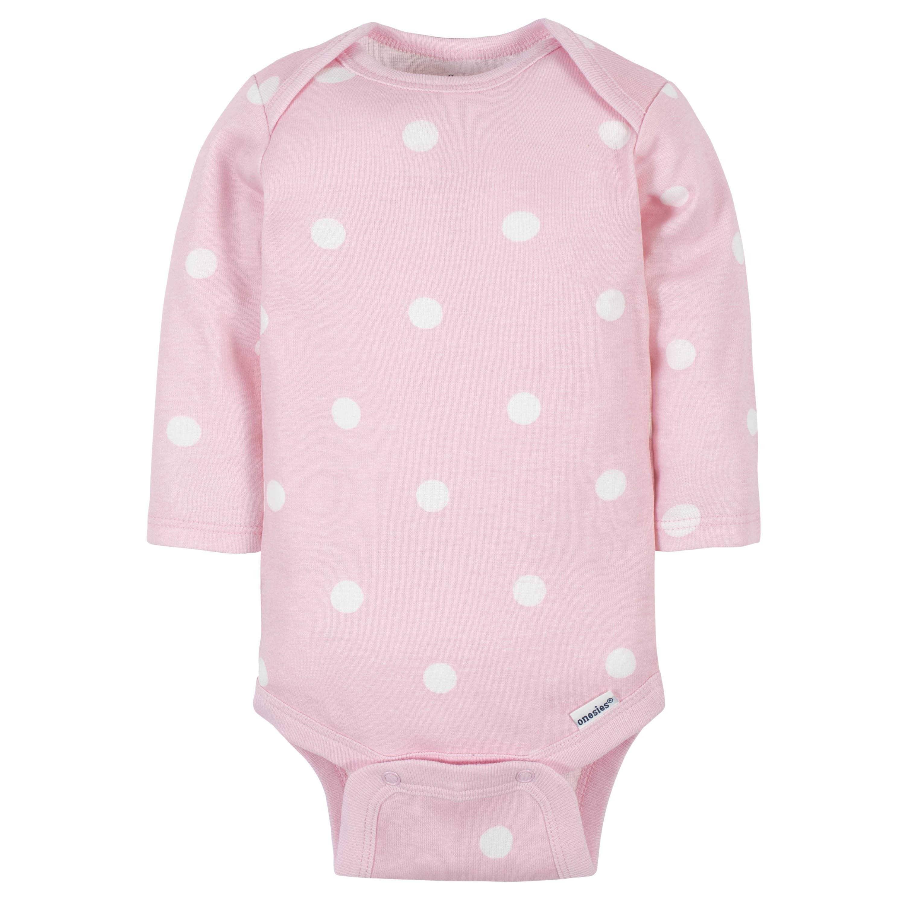 6-Pack Baby Girls Princess Long Sleeve Onesies® Bodysuits-Gerber Childrenswear