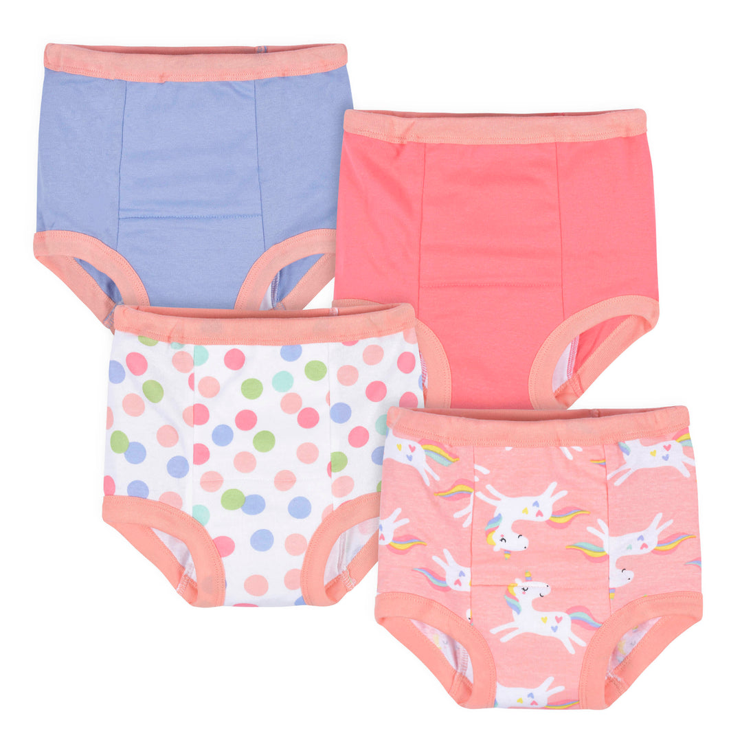 4-Pack Toddler Girls Unicorns & Dots Training Pants – Gerber