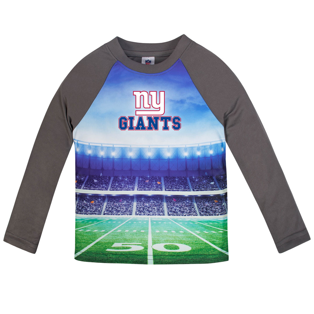 New York Giants Boys Long Sleeve Tee Shirt-Gerber Childrenswear