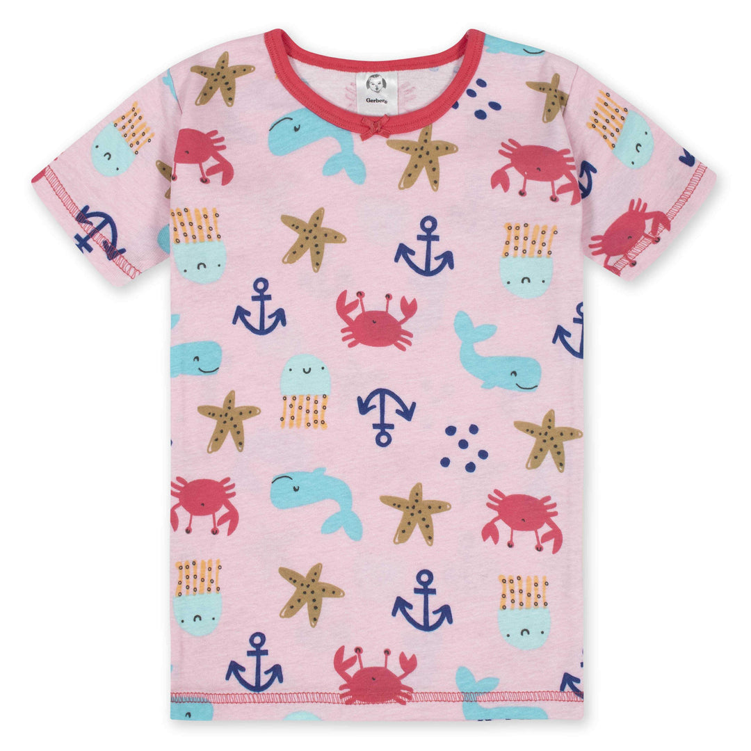 4-Piece Girls Mermaid Pajama Set