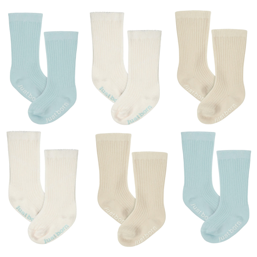 6-Pack Baby Boys Blue Socks
