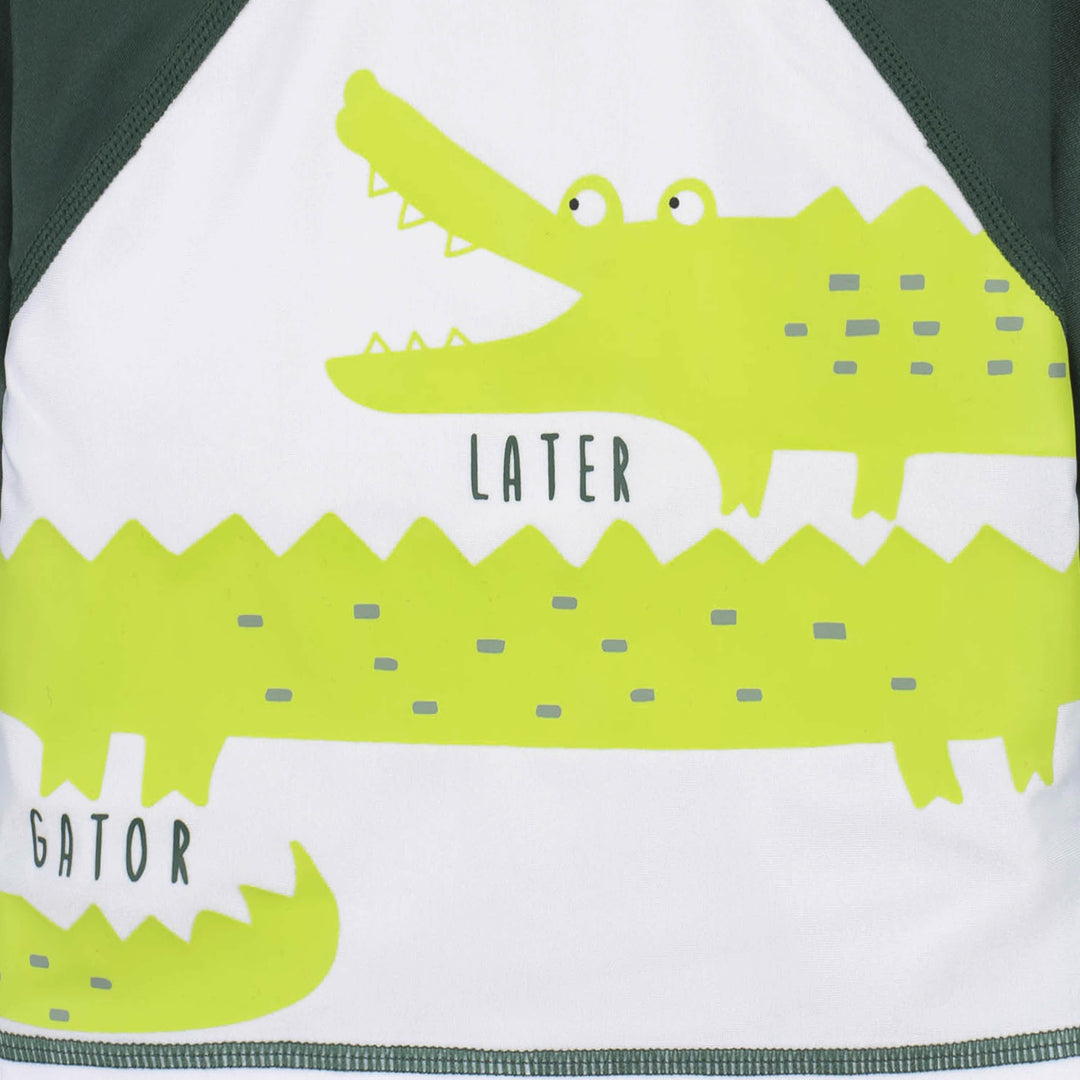 2-Piece Baby & Toddler Boys Later Gator Rash Guard & Swim Trunks Set-Gerber Childrenswear