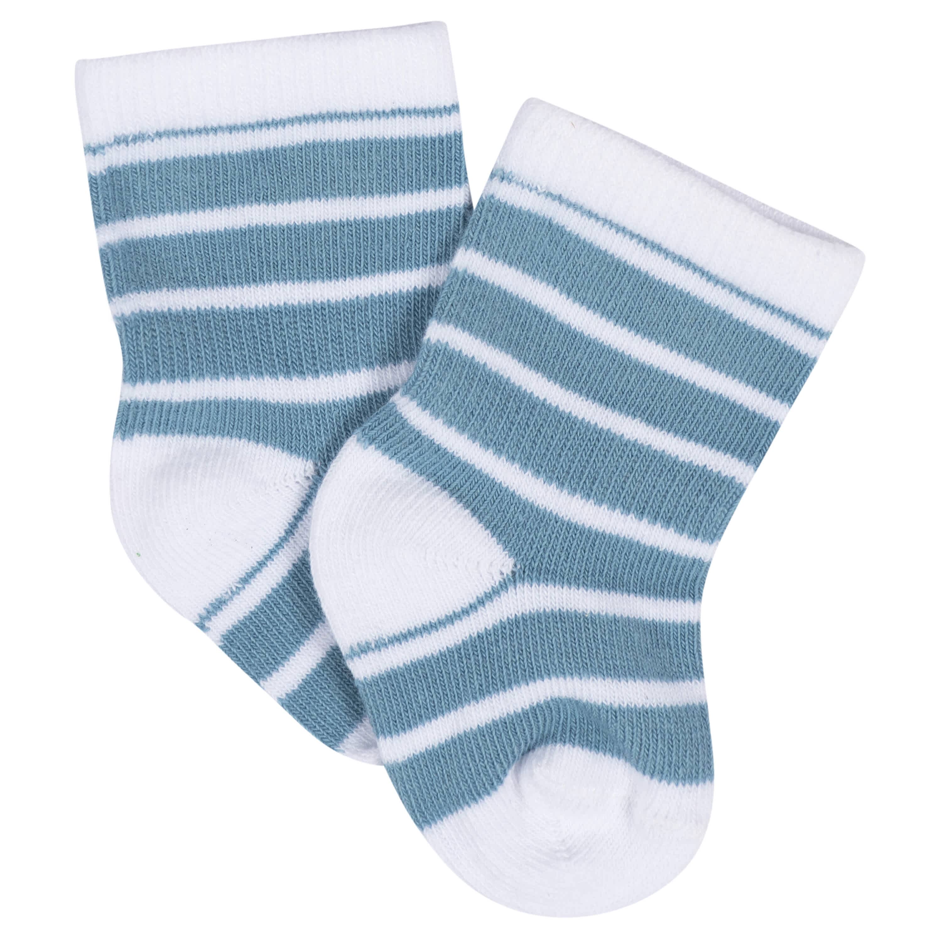 8-Pack Baby Boys Space Jersey Wiggle Proof® Socks