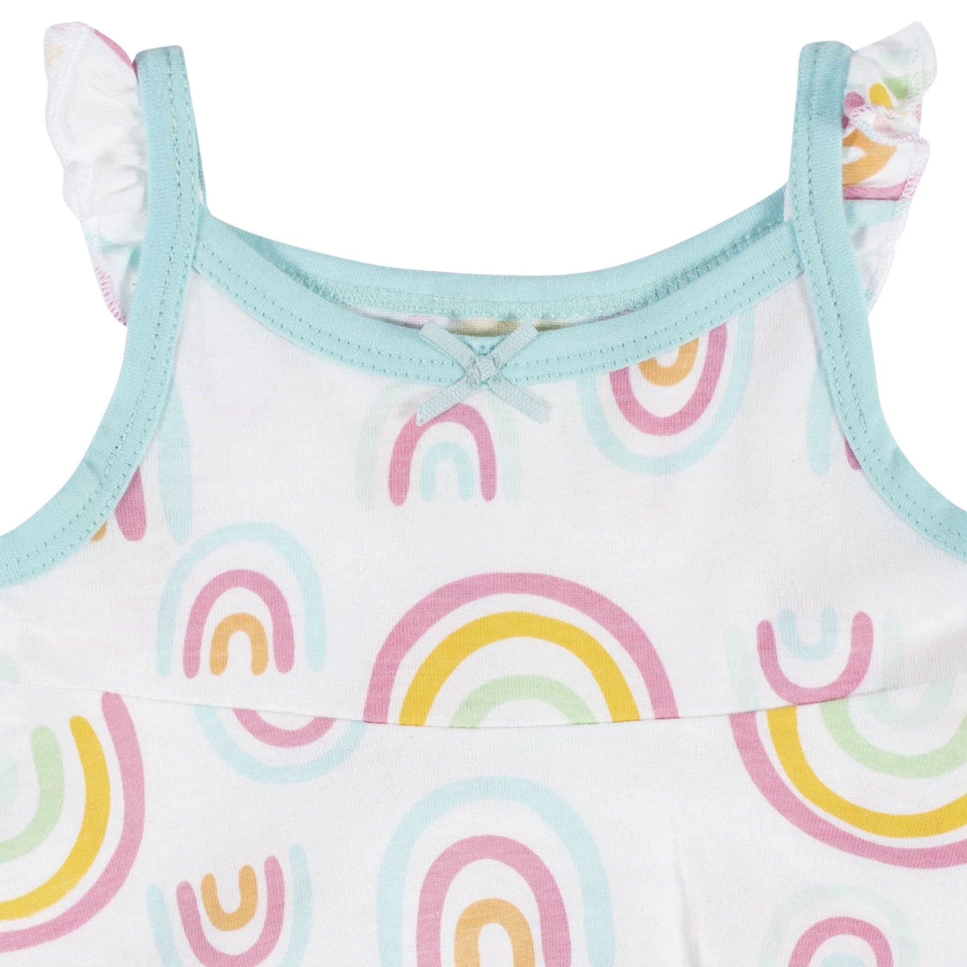 3-Piece Baby & Toddler Girls Dots Of Rainbows Dress, Diaper Cover & Sun Hat Set
