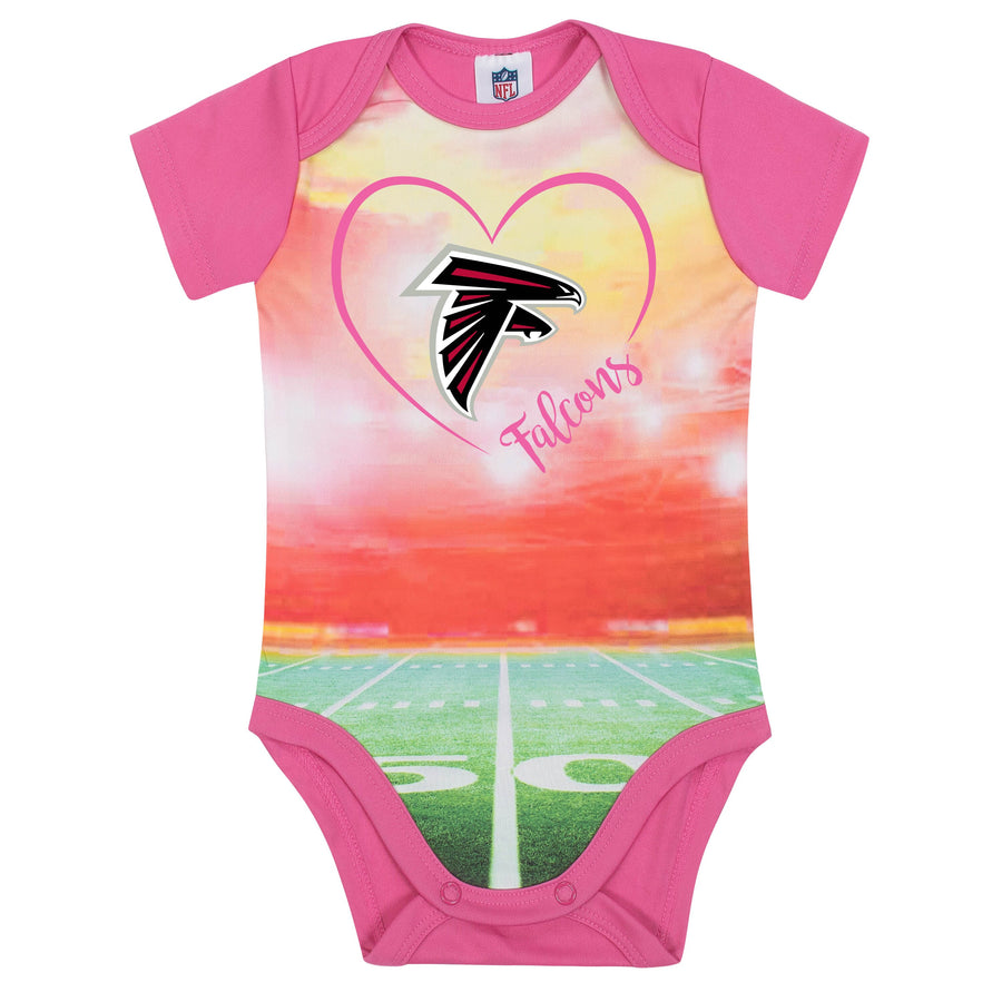 Atlanta Falcons Baby Girl Short Sleeve Bodysuit-Gerber Childrenswear