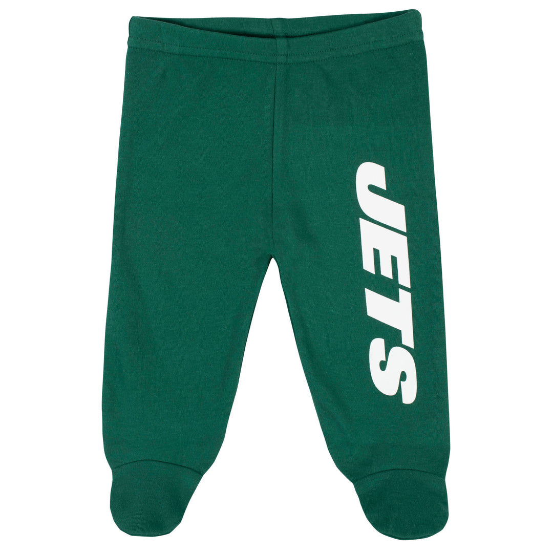 New York Jets 3-Piece Baby Boys Bodysuit, Pant, and Cap Set-Gerber Childrenswear