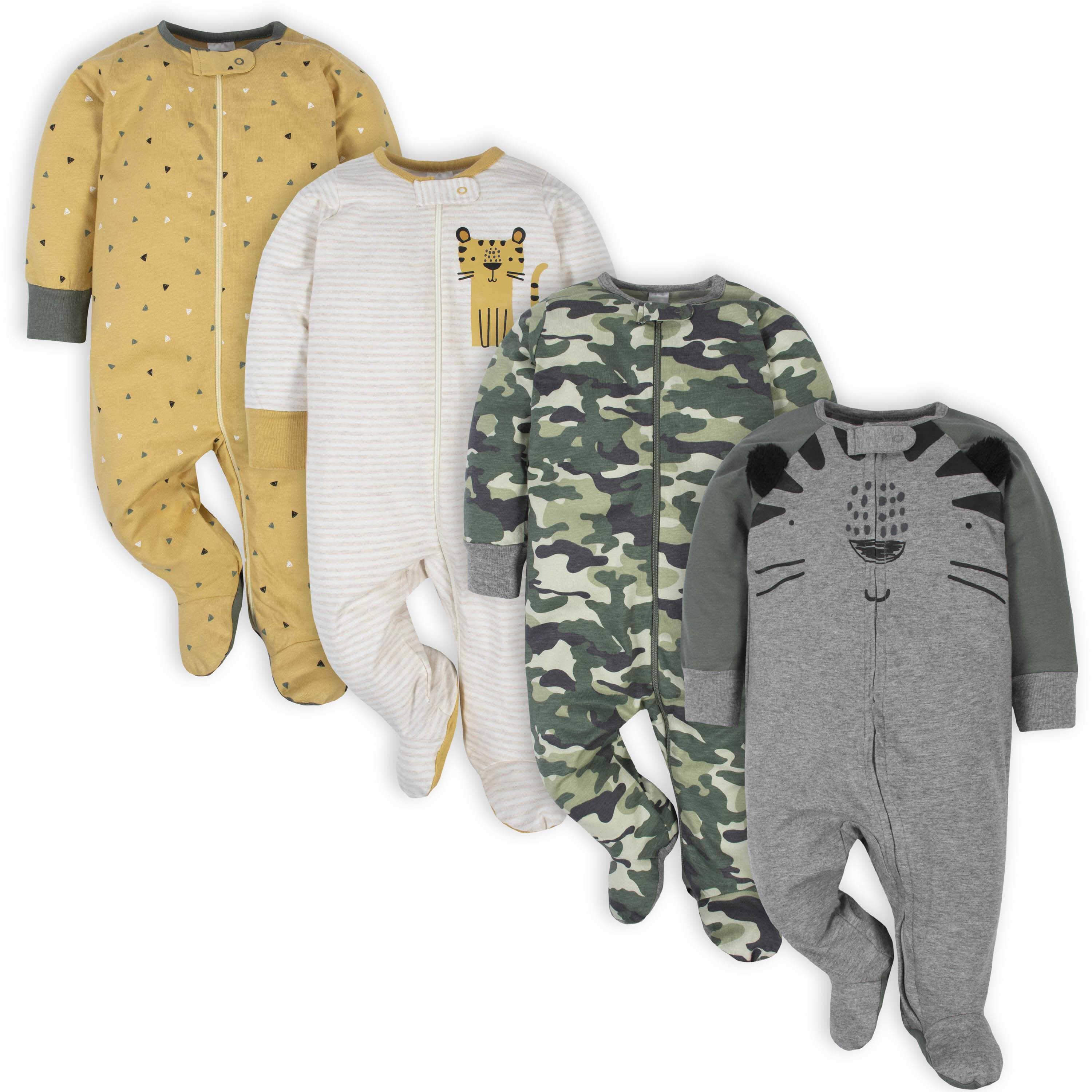 Gerber® 4-Pack Baby Boys Tiger Sleep N' Plays-Gerber Childrenswear