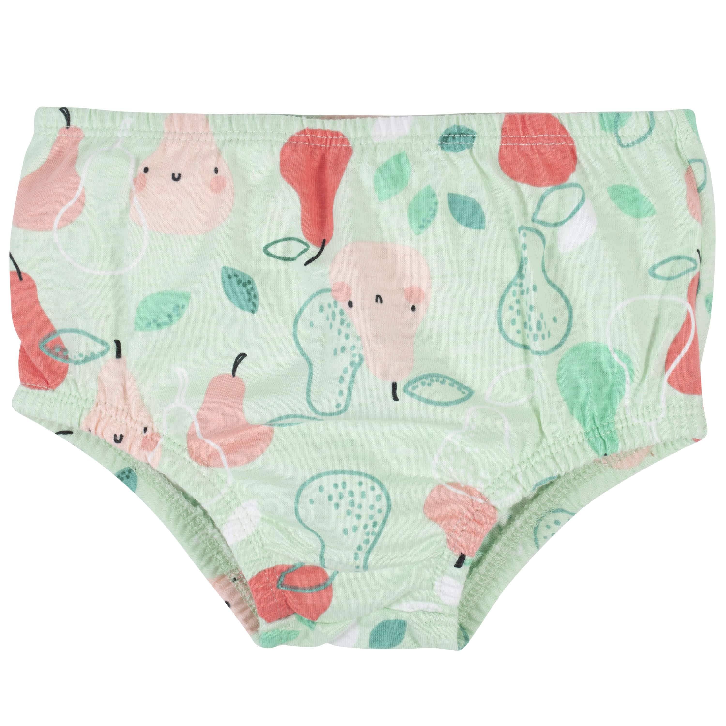 3-Piece Baby & Toddler Girls Pear Dress, Diaper Cover & Sun Hat Set-Gerber Childrenswear