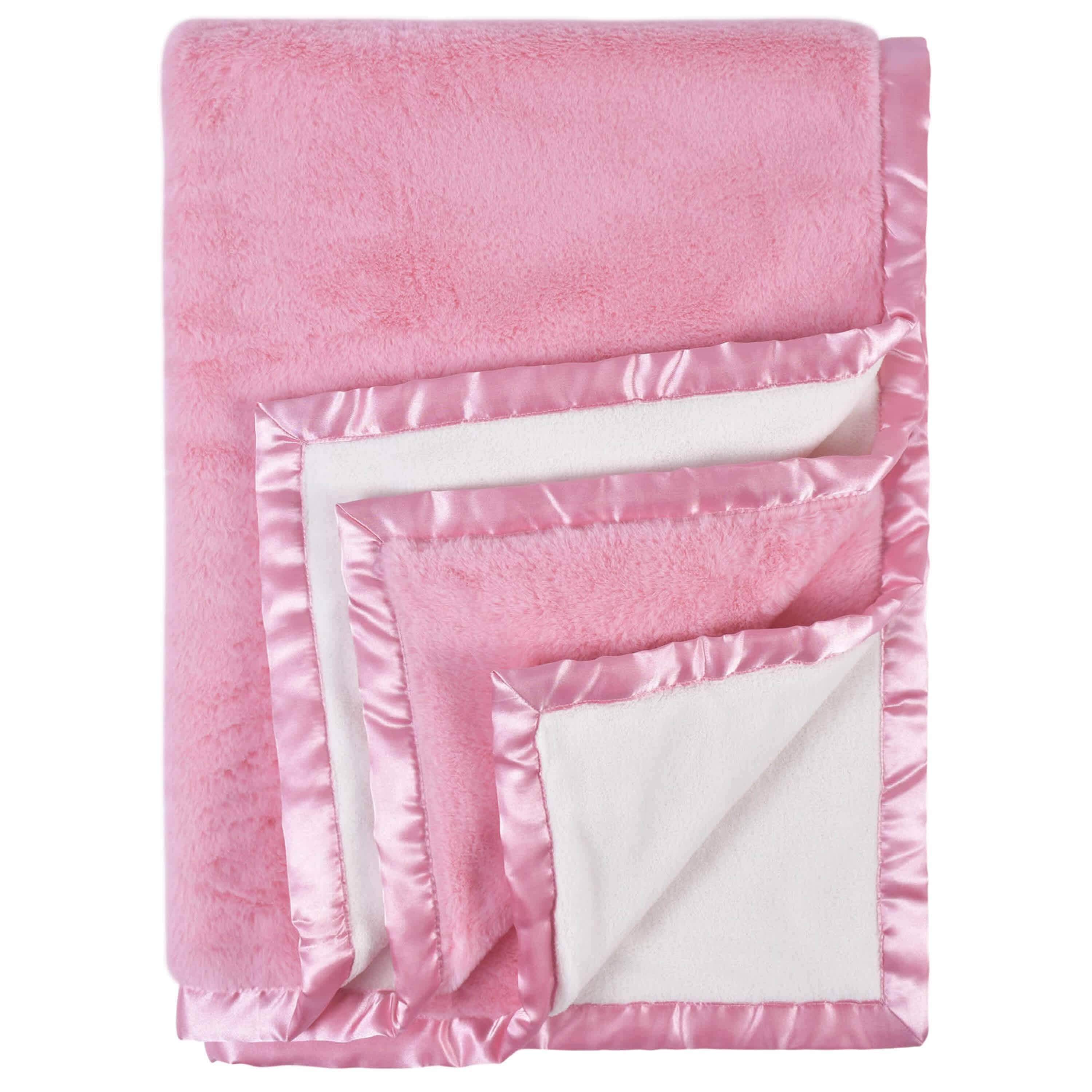 Embroidered Girls Light Pink Plush Blanket-Gerber Childrenswear