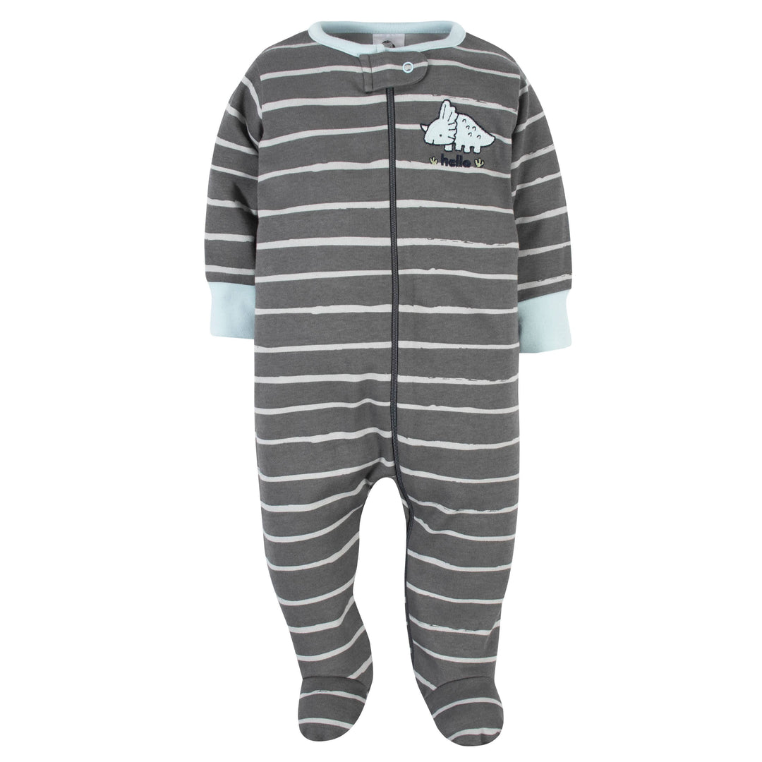 Gerber® Organic 2-Pack Baby Boys Dinosaur Sleep 'N Play-Gerber Childrenswear