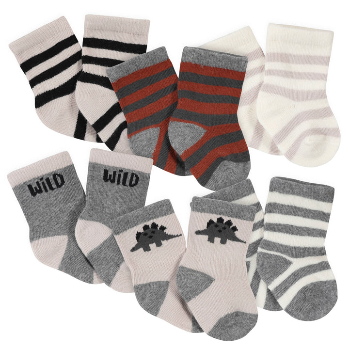 16-Piece Baby Boys Dino Gown, Mitten, Cap, & Sock Set-Gerber Childrenswear