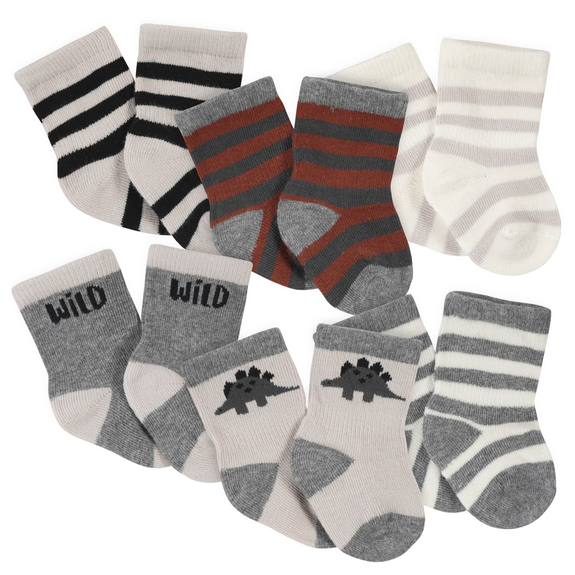 18-Piece Baby Boys Dino Onesies® Bodysuit, Mitten, Cap, & Sock Set-Gerber Childrenswear