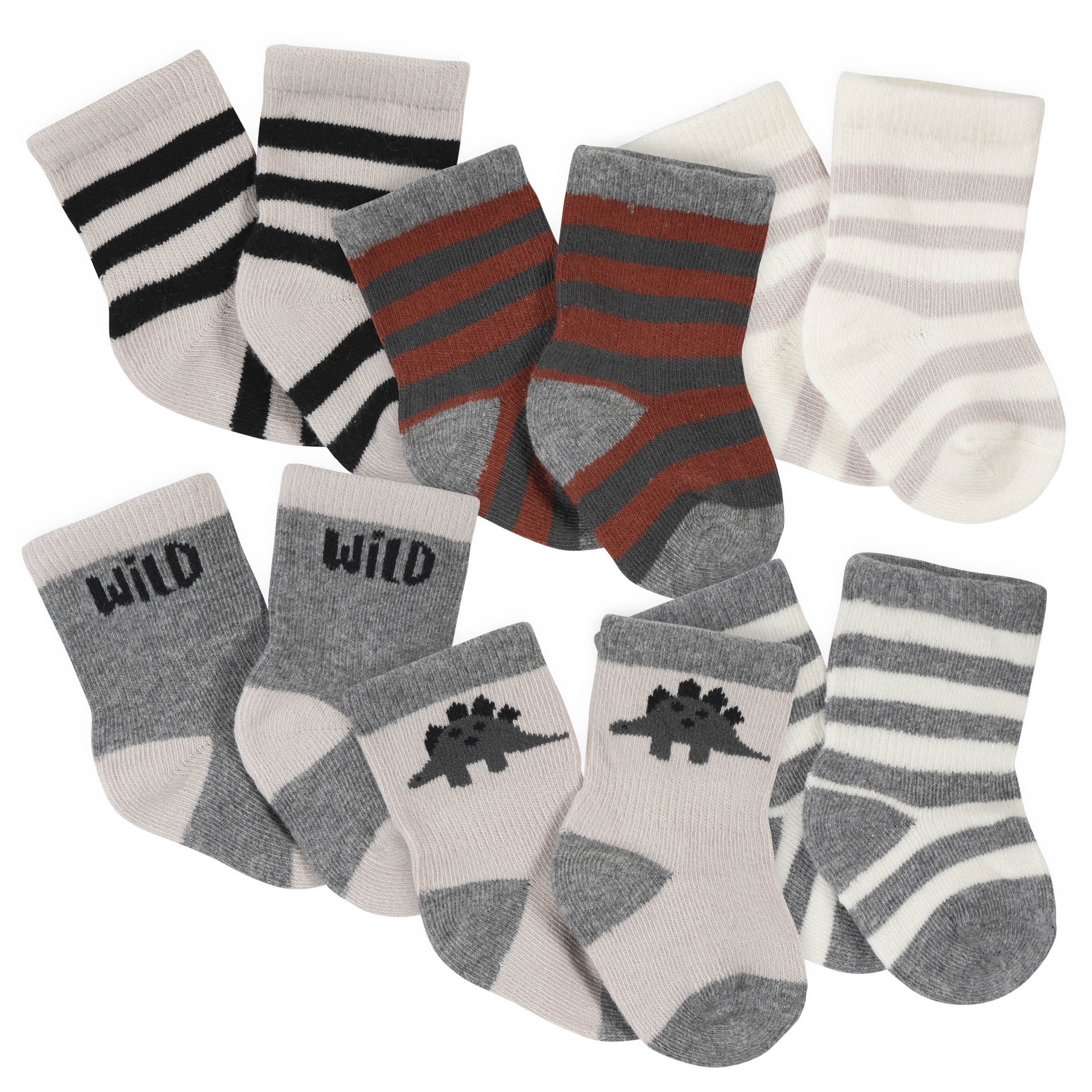18-Piece Baby Boys Dino Onesies® Bodysuit, Mitten, Cap, & Sock Set-Gerber Childrenswear