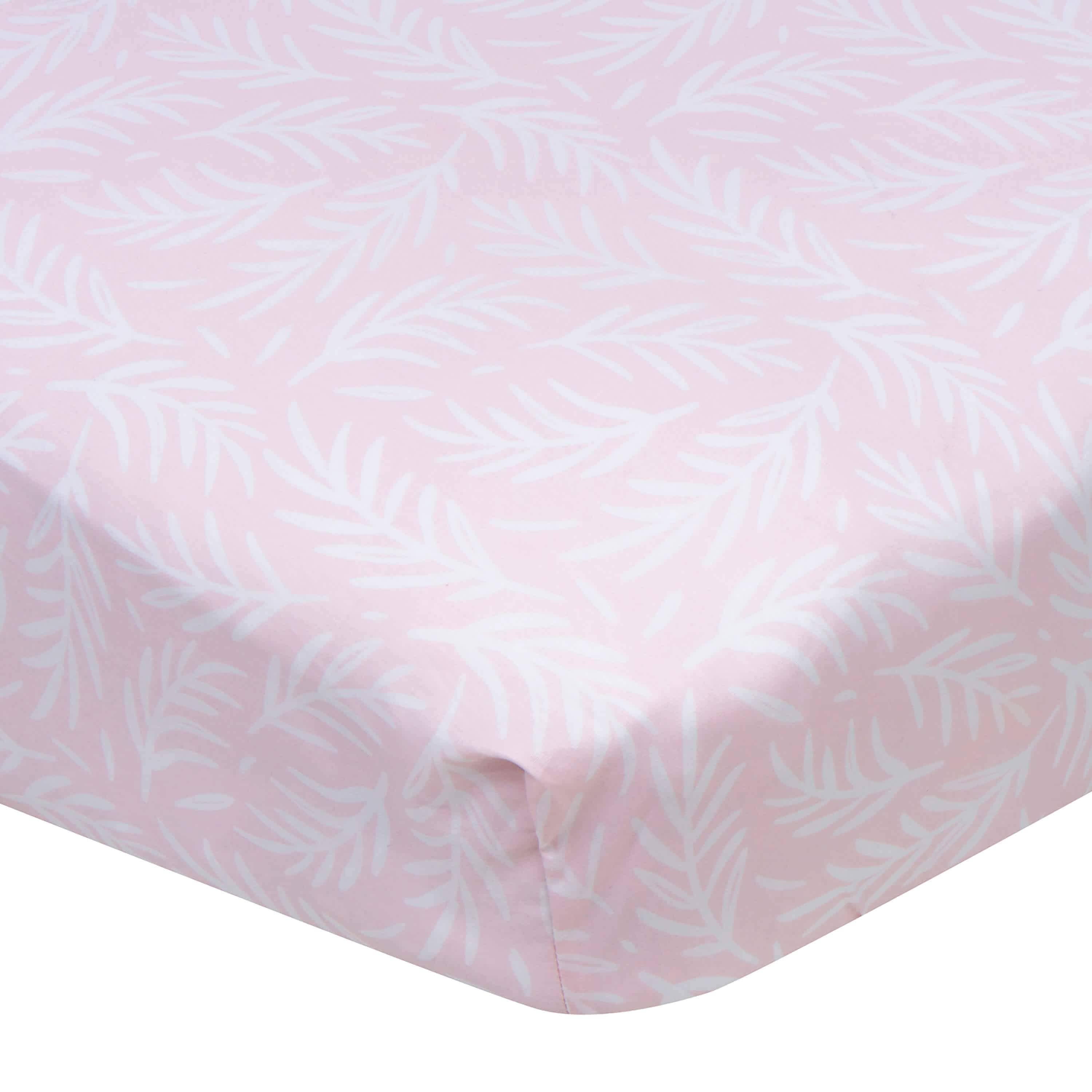 Girls Leaves Fitted Crib Sheet-Gerber Childrenswear