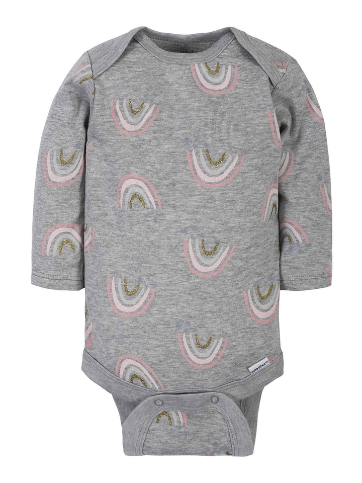 2-Pack Baby Girls Bear Long Sleeve Onesies® Bodysuits-Gerber Childrenswear