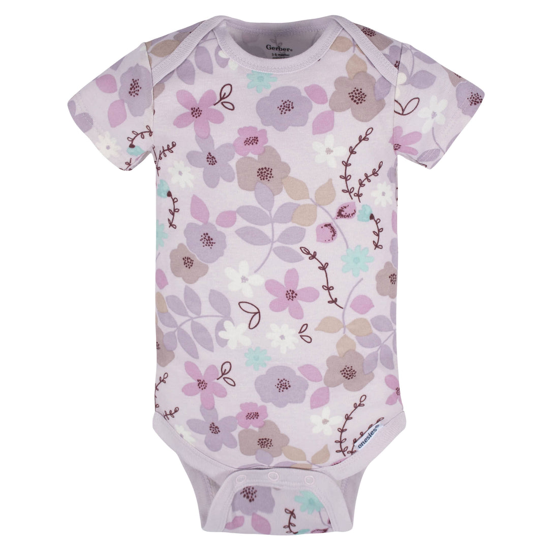 5-Pack Baby Girls Lavender Garden Onesies® Bodysuits