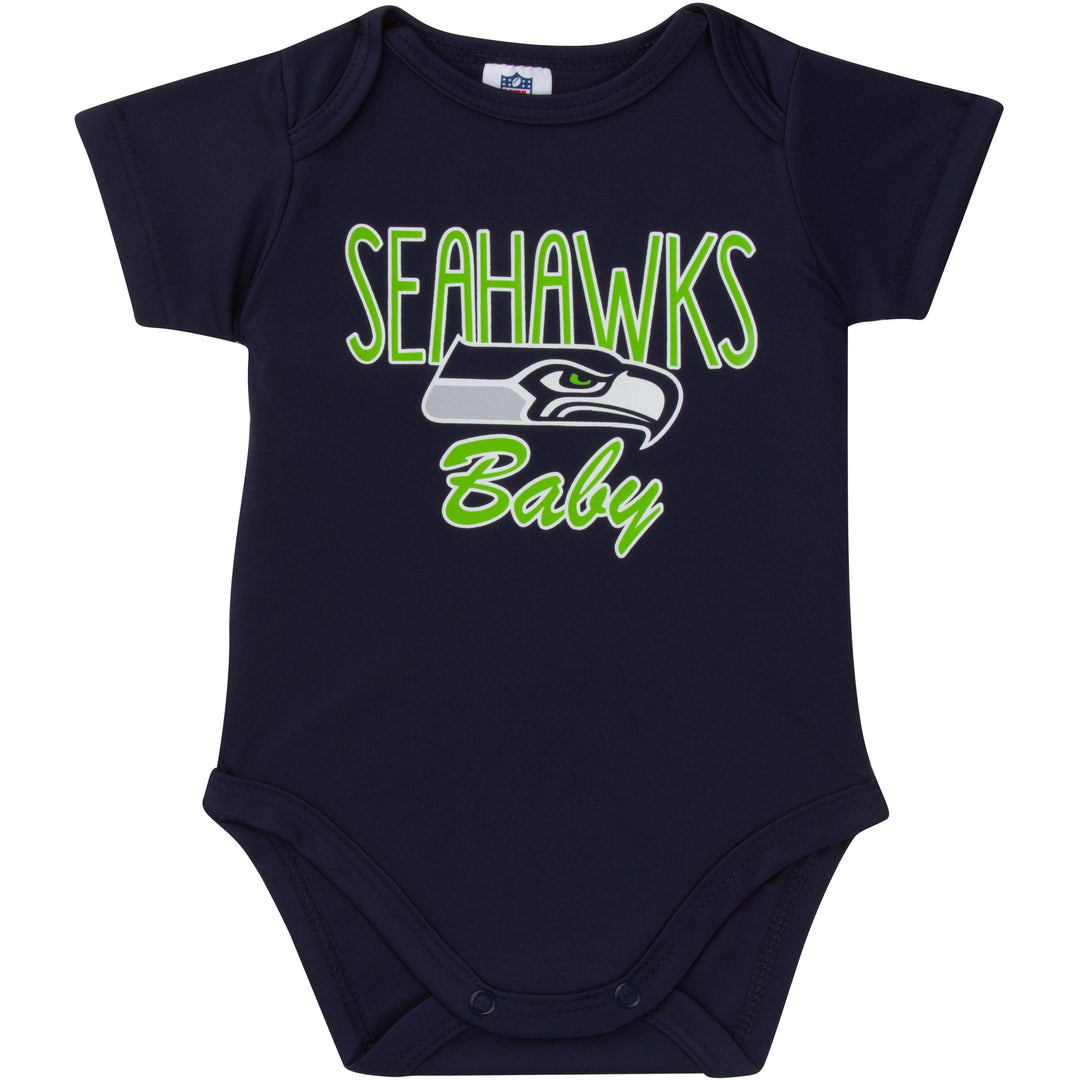 Seattle Seahawks Baby Boy Short Sleeve Bodysuit-Gerber Childrenswear