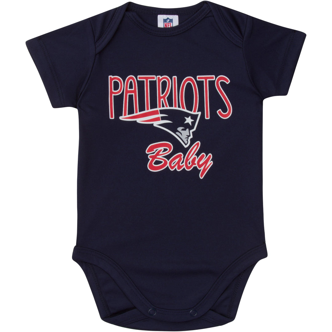 New England Patriots Baby Boy Short Sleeve Bodysuit-Gerber Childrenswear