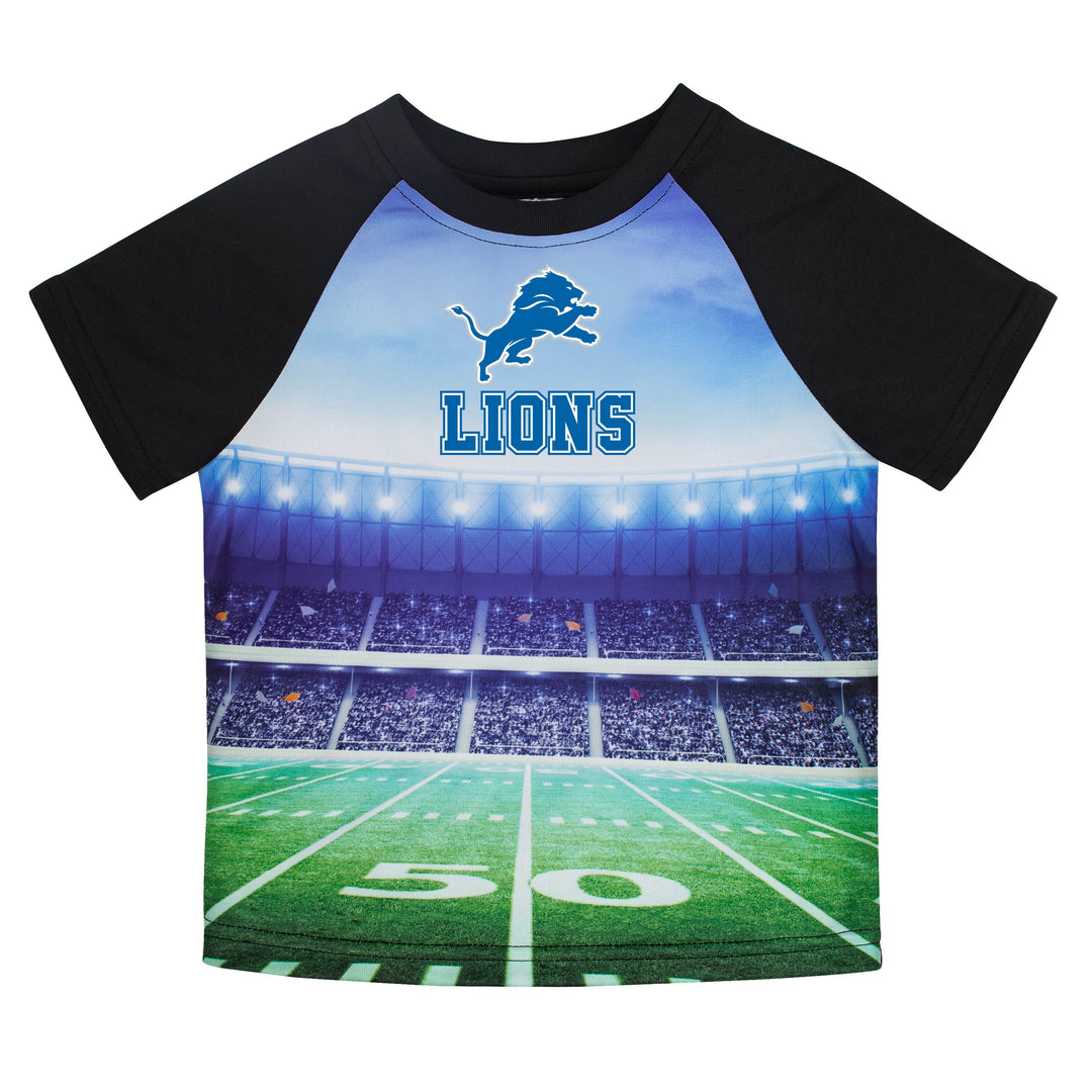 Detroit Lions Boys Short Sleeve Tee Shirt-Gerber Childrenswear
