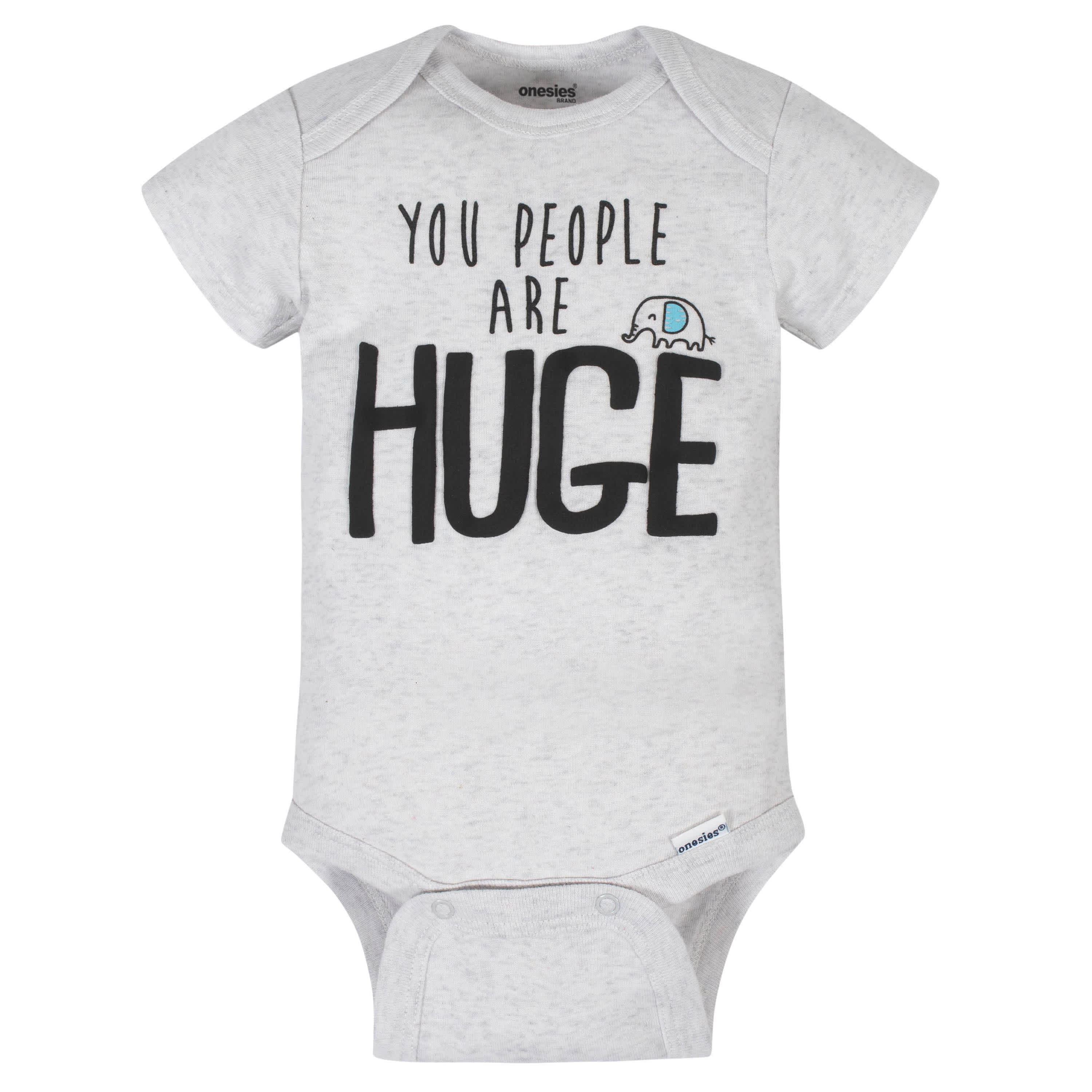 8-Pack Baby Neutral Elephant Onesies® Brand Bodysuits-Gerber Childrenswear