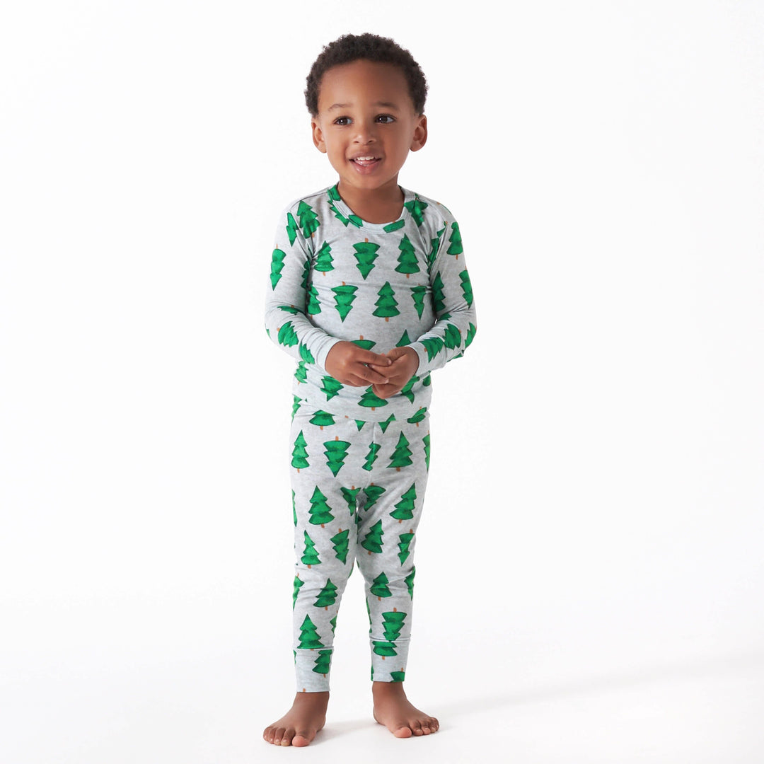 2-Piece Infant & Toddler Trees Buttery-Soft Viscose Made from Eucalyptus Snug Fit Pajamas