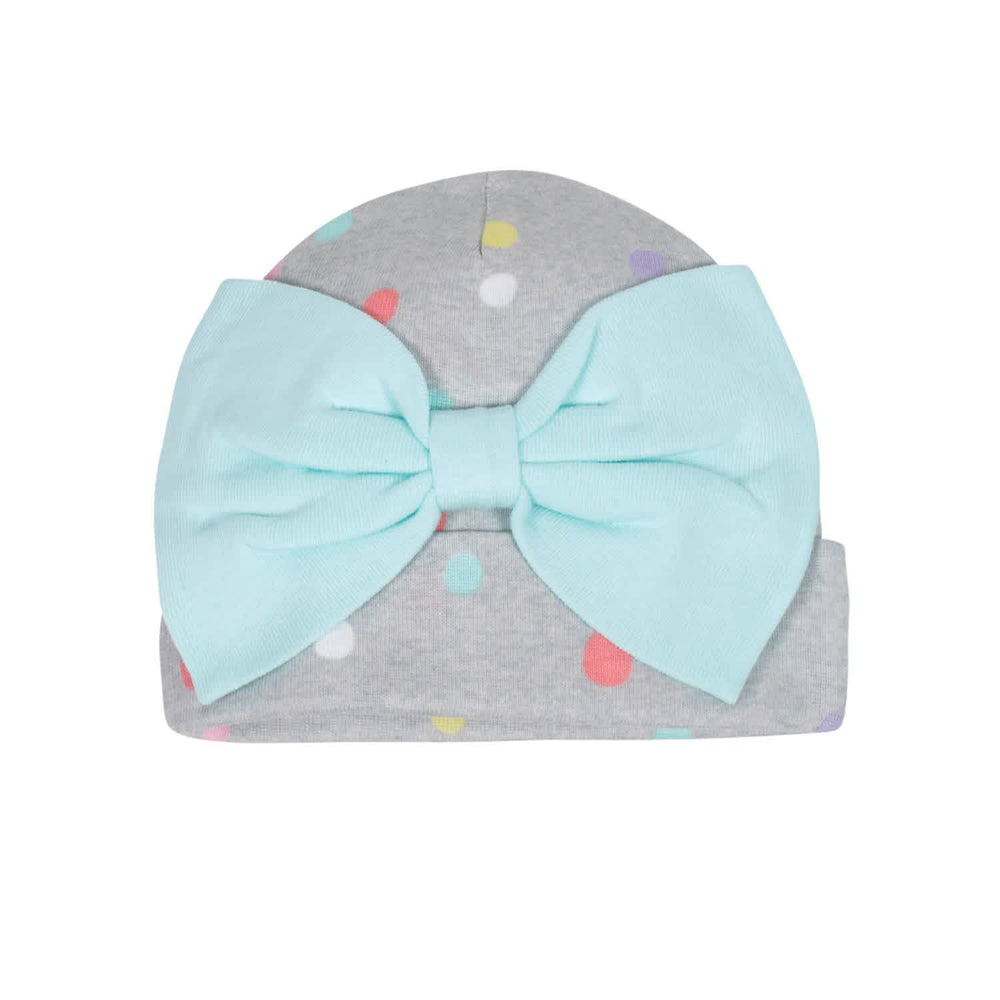 Gerber® Organic 3-Pack Baby Girls Clouds Ribbed Caps-Gerber Childrenswear