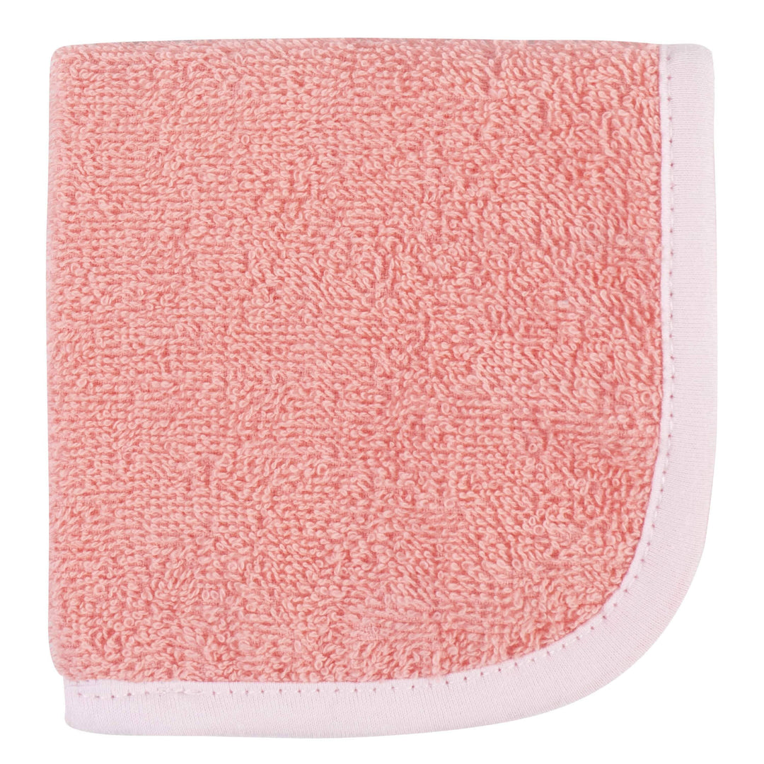 4-Pack Girls Pink & Coral Woven Washcloths-Gerber Childrenswear