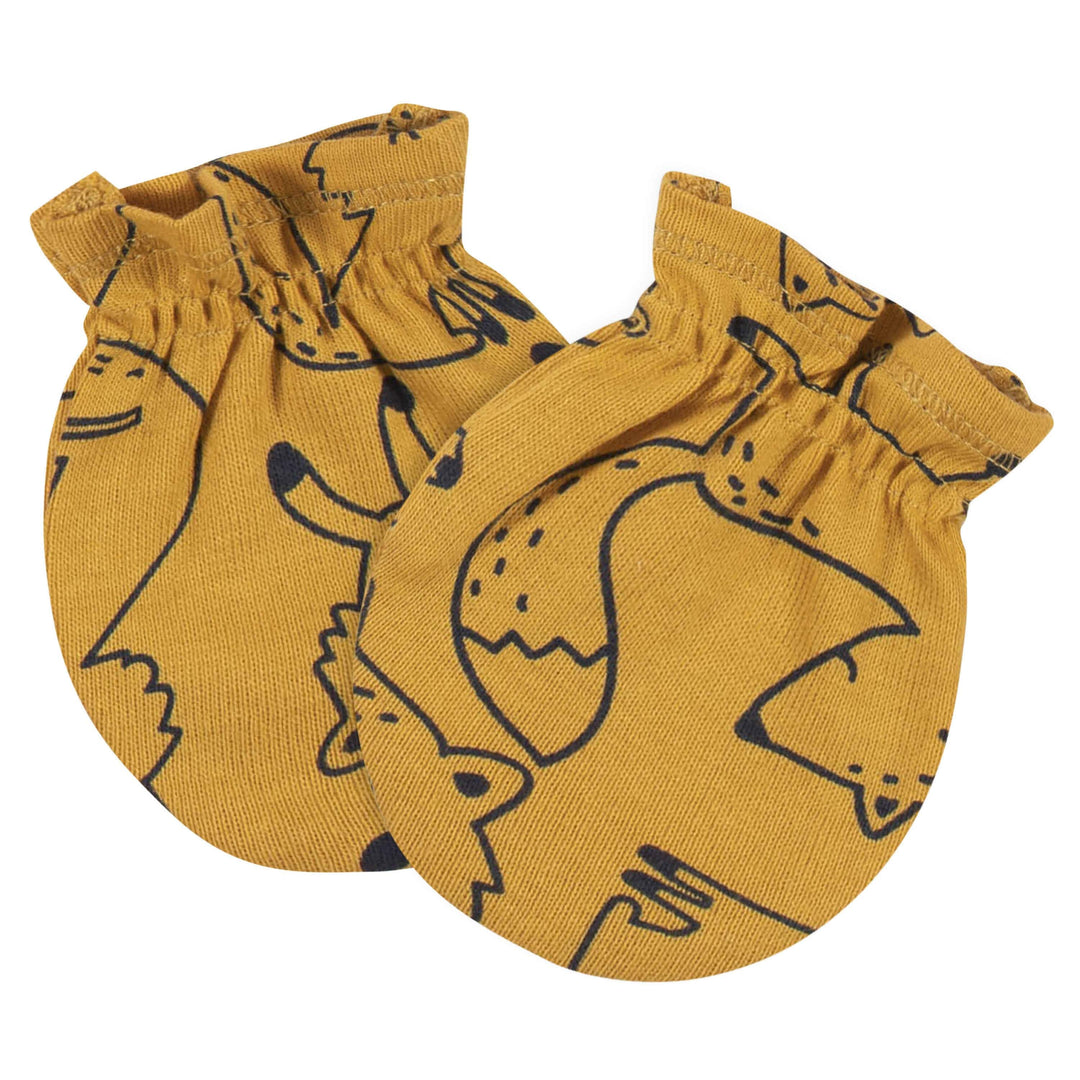 8-Piece Baby Boys Fox Caps & Mittens Set-Gerber Childrenswear