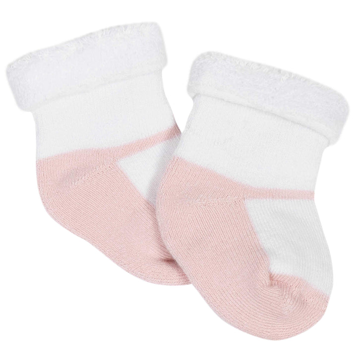 Gerber® 6-Pack Baby Girls Bear Wiggle-Proof® Terry Bootie Socks-Gerber Childrenswear