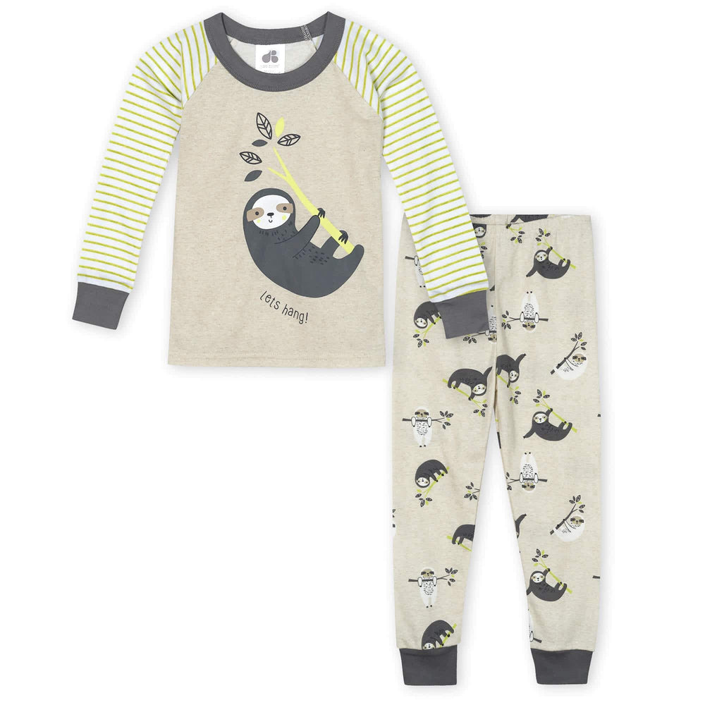 4-Pack Toddler Boys' "Zzzzz" & Sloth Organic 2-Piece Pajamas-Gerber Childrenswear