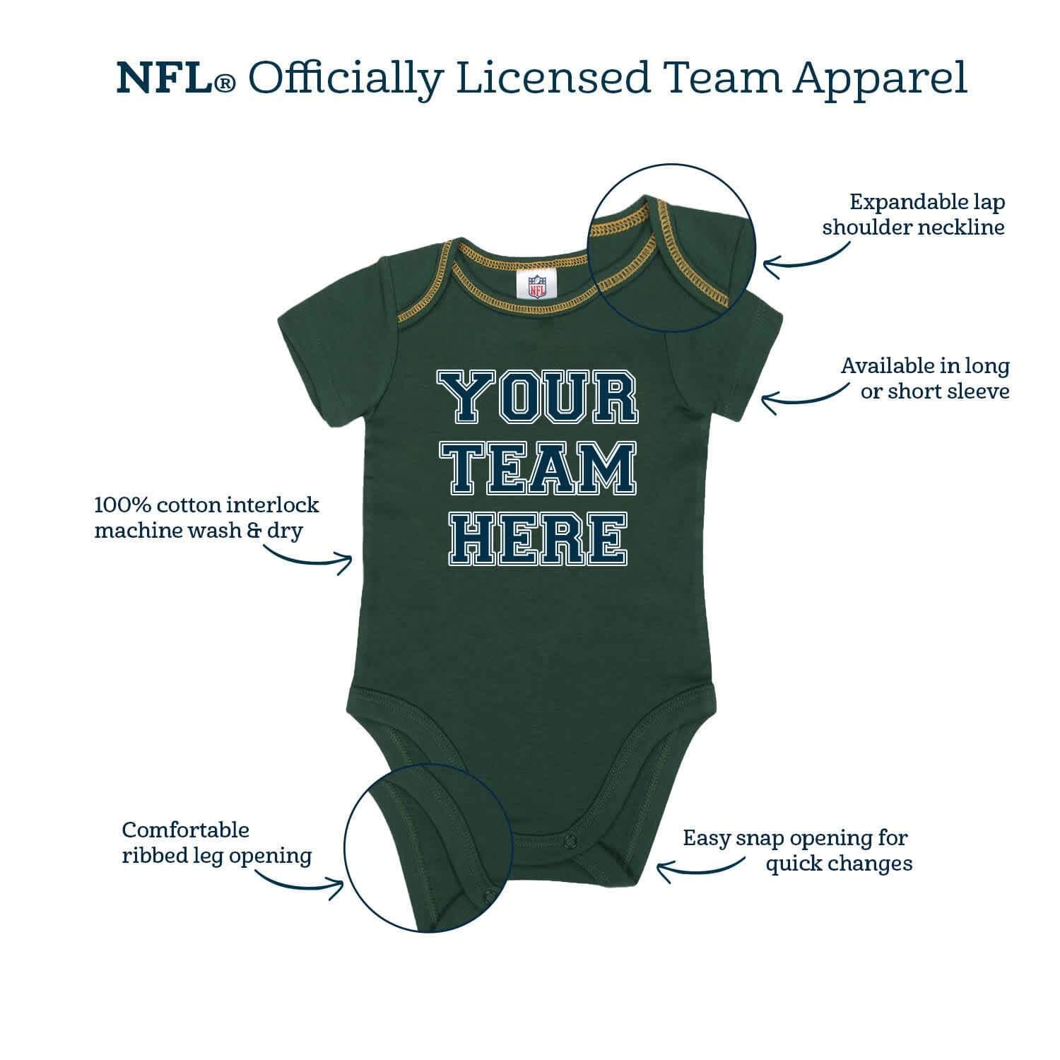 Los Angeles Rams Baby Girls Short Sleeve Bodysuits-Gerber Childrenswear