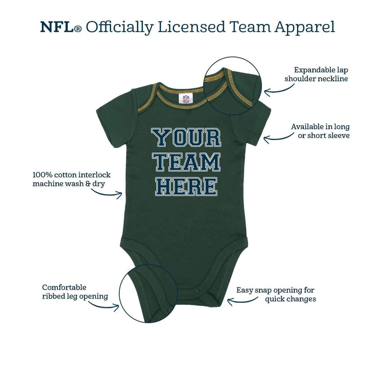 Green Bay Packers 3-Piece Baby Boys Bodysuit, Pant, and Cap Set-Gerber Childrenswear