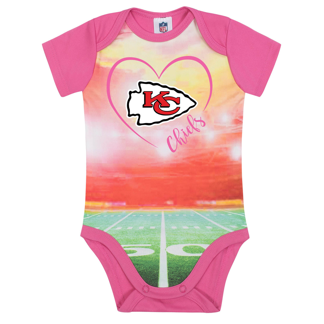 Kansas City Chiefs Baby Girl Short Sleeve Bodysuit-Gerber Childrenswear